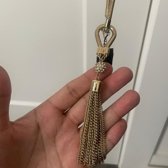 Guess Braided Knot Tassle Necklace, Metal - BRAND NEW WITH TAGS - Picture 4 of 4